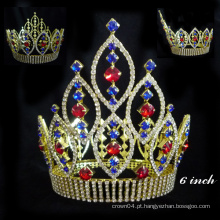 Novo Design Rhinestone Tiara Coroa grande coroas atacado coroas e tiaras